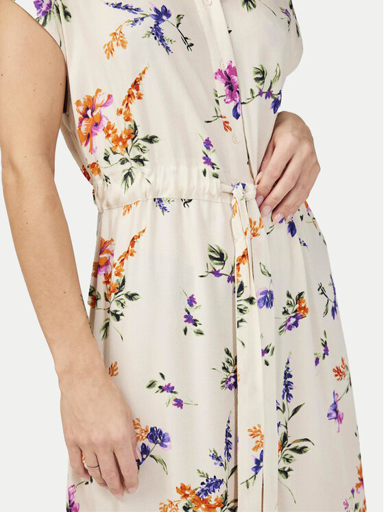 YAS YAS Haljina košulja Asina 26034003 Écru Regular Fit