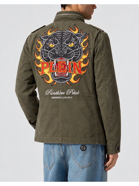 PHILIPP PLEIN PHILIPP PLEIN Vatovaná bunda 32083 Zelená Regular Fit