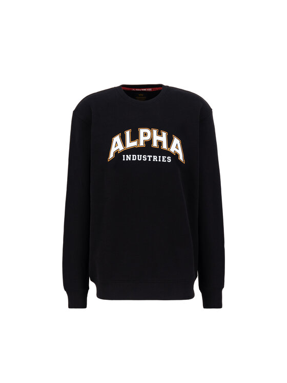 Alpha Industries Alpha Industries Bluza College Sweatshirt Czarny Loose Fit