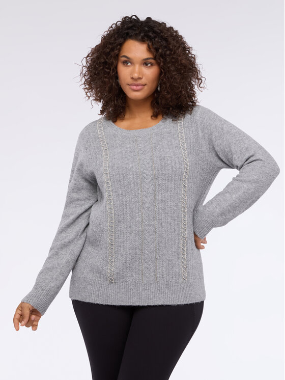 Fiorella Rubino Fiorella Rubino Maglione M871L008368N013 Grigio Regular Fit