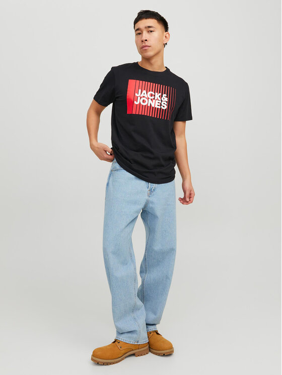 Jack & Jones Jack & Jones T-Shirt Corp 12233999 Czarny Standard Fit
