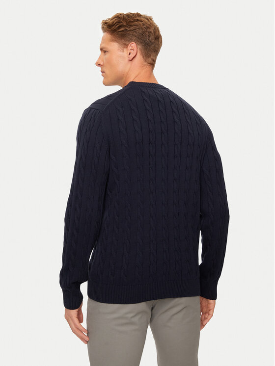Gant Gant Džemper 8050601 Tamnoplava Regular Fit