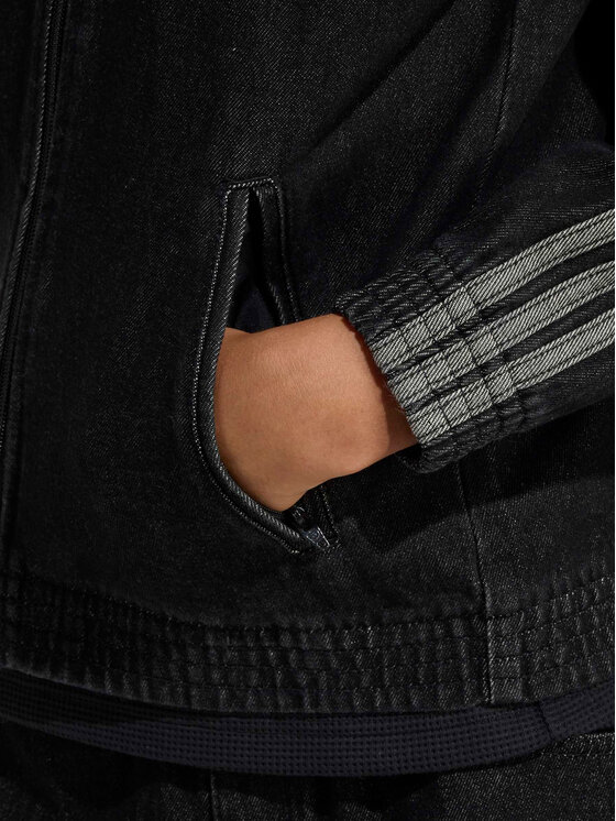 adidas adidas Giacca di jeans Firebird KE2965 Nero Loose Fit