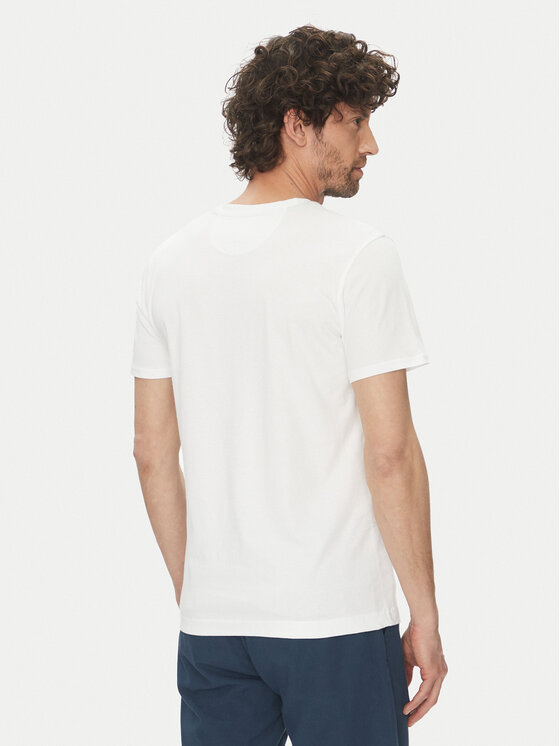 La Martina La Martina Tricou Aguer MAR304 JS206 Alb Regular Fit