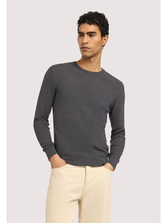 Trussardi Trussardi Sweter M0548000059N013 Szary Regular Fit