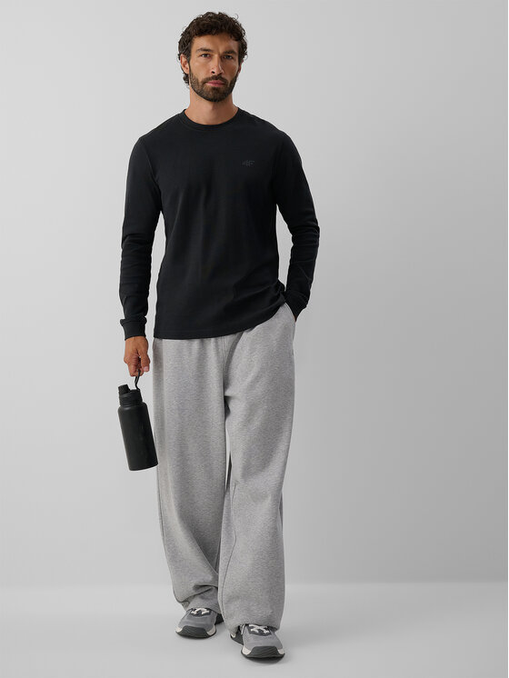 4F 4F Longsleeve casual Szary ciemny Regular Fit