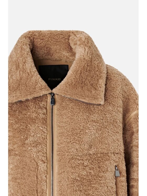 PINKO PINKO Zimní bunda Campis Béžová Oversize