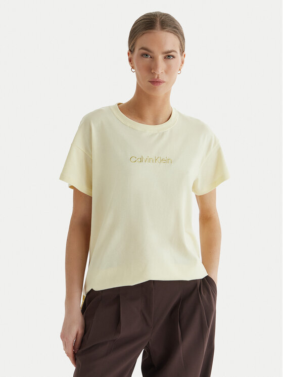 Calvin Klein Underwear Tricou LV00QS7593 Galben Relaxed Fit
