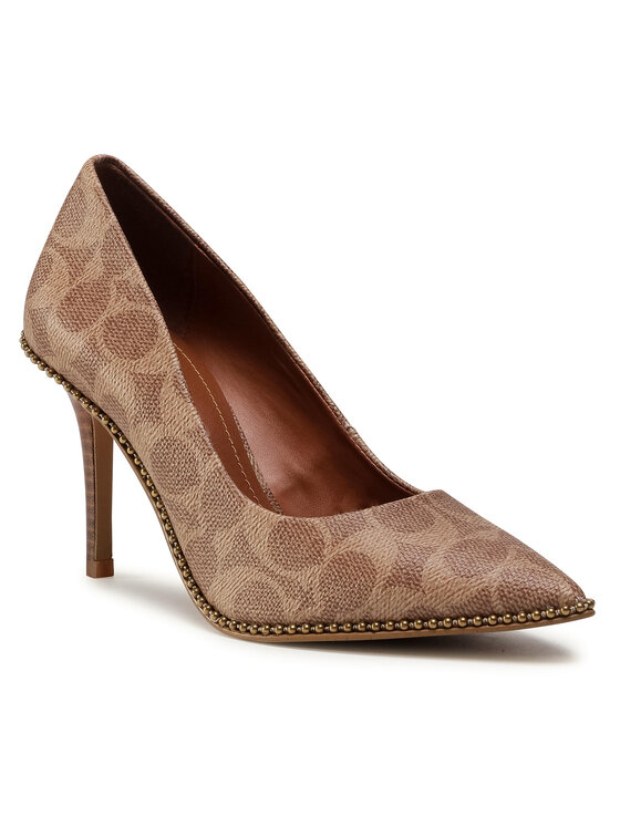 Coach Coach Pantofi cu toc subțire Waverly Sig Pump G4374 Maro