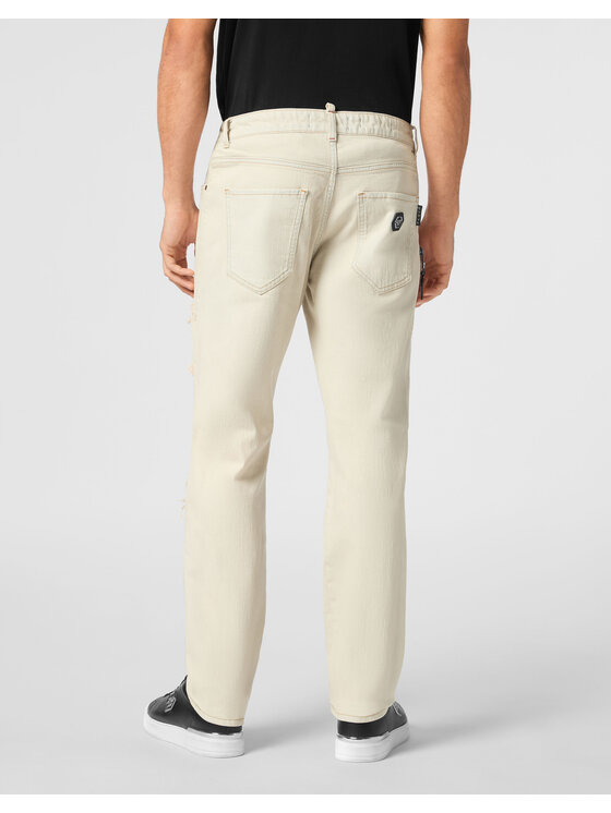 PHILIPP PLEIN PHILIPP PLEIN Jeansy 23233 Beżowy Skinny Fit