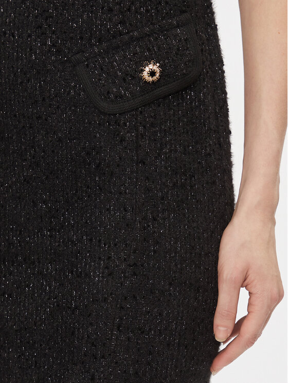 Rinascimento Rinascimento Kokteilinė suknelė CFC0116876003 Juoda Slim Fit