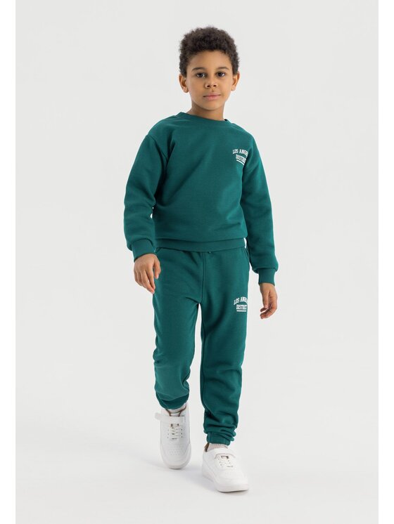 minoti minoti Bluza 23fleece204 Zielony Regular Fit