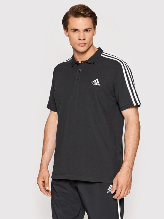 adidas adidas Поло Aeroready Essentials Pique GK9097 Чорний Regular Fit