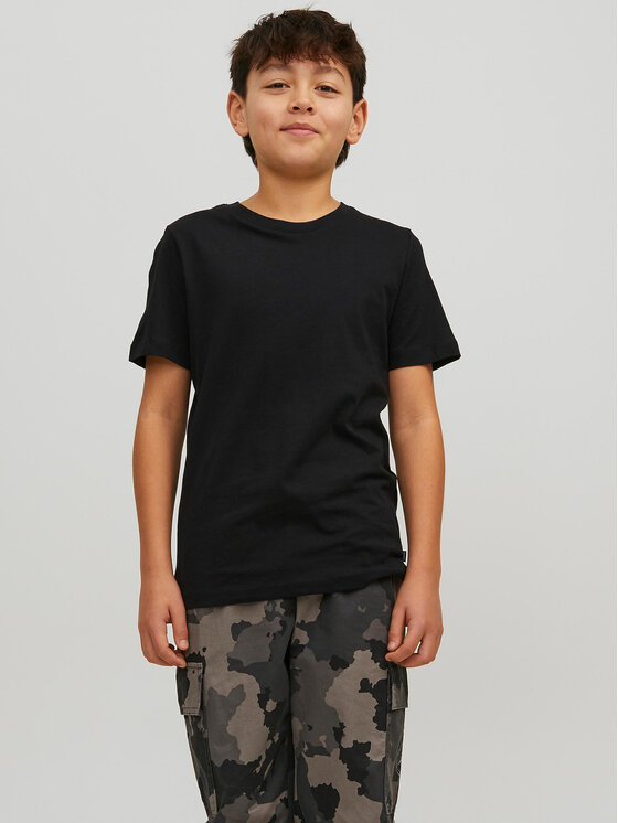 Jack&Jones Junior T-krekls Basic Tee Melns Regular Fit