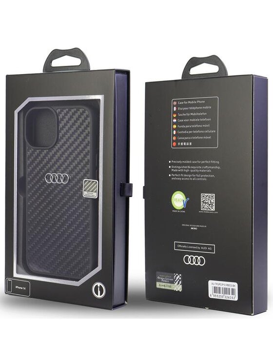 Audi Audi Etui na telefon iPhone 12/12 Pro Czarny