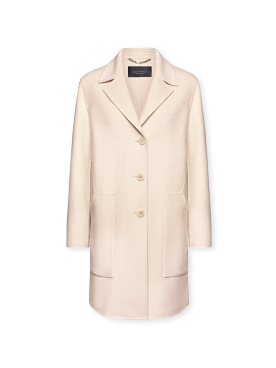 Elena Mirò Elena Mirò Cappotto invernale 8134P000044N002 Crema Regular Fit