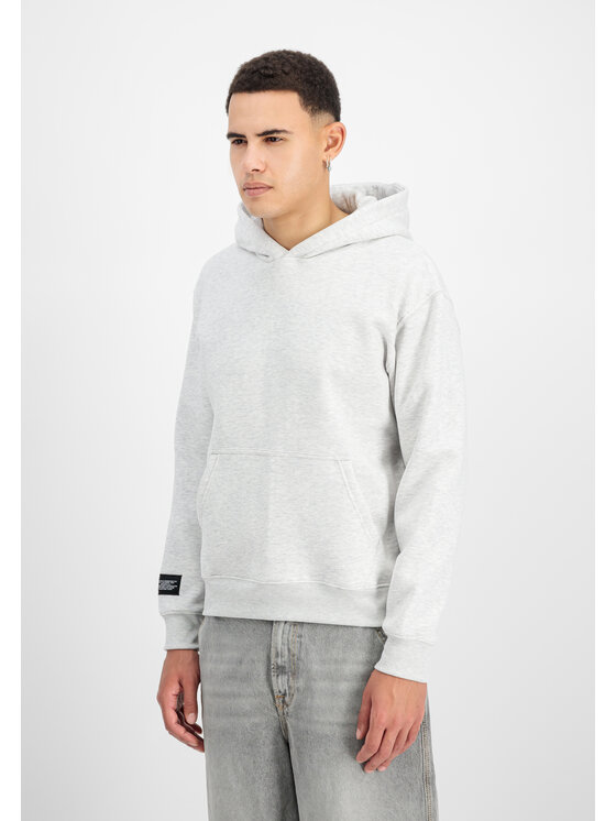 Alpha Industries Alpha Industries Bluza Label Backprint Hoodie Szary Regular Fit
