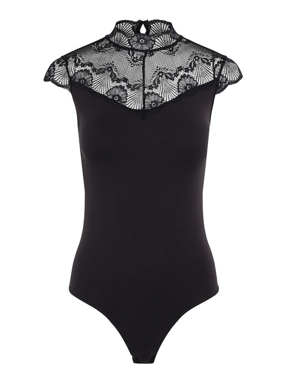 Pieces Pieces Bodi 17096887 Crna Slim Fit