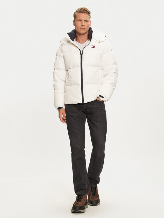 Tommy Jeans Tommy Jeans Пухено яке Alaska DM0DM20479 Бял Regular Fit