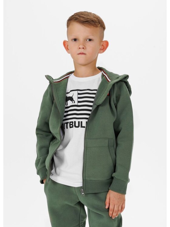 PITBULL PITBULL Bluza Hilltop Junior Zielony Regular Fit