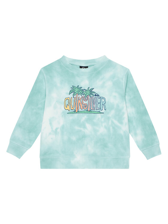 Quiksilver Quiksilver Džemperis ar kapuci Tie Dye EQKFT03398 Gaiši zils Comfort Fit