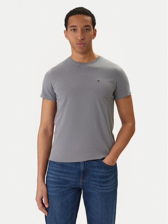 Tommy Jeans Tommy Jeans Tričko DM0DM04411 Sivá Slim Fit