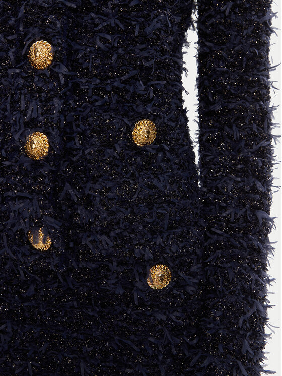 Balmain Balmain Kardigán DF0SK249KH74 Sötétkék Regular Fit