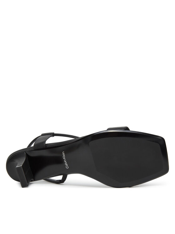 Calvin Klein Calvin Klein Sandály Heel Sandal 50 Squared Lth HW0HW02534 Černá