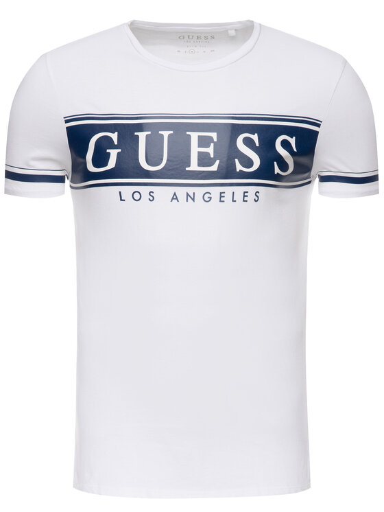 Guess Guess T-Shirt M93I49 K8HM0 Weiß Slim Fit