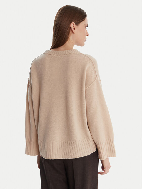 Marella Marella Pullover Amelia 2523366305 Écru Loose Fit