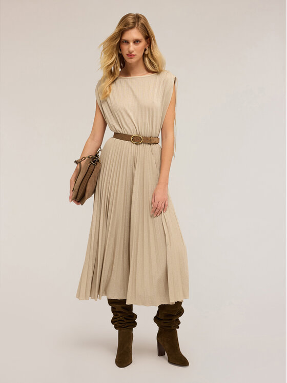 Motivi Motivi Vestito 7233Q003351N0R2 Écru A-Line Fit