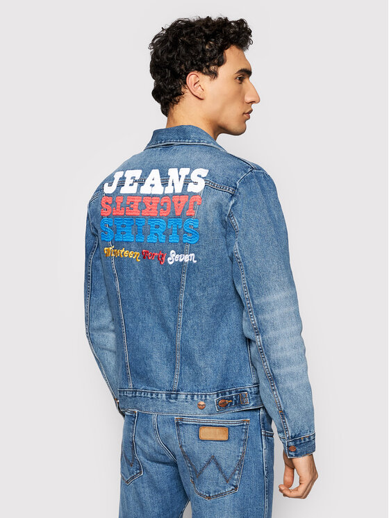 Wrangler Wrangler Giacca di jeans Icons W4MJUG12K 112129139 Blu scuro Regular Fit