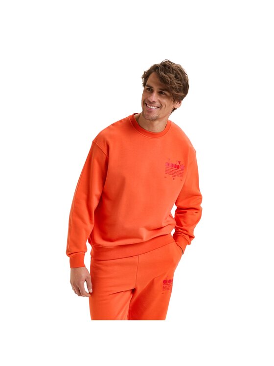 Diadora Diadora Bluza SWEATSHIRT CREW MANIFESTO Pomarańczowy Basic Fit