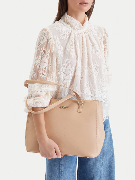 Nine West Nine West Ročna torba EO-PASSIONFLOWER CLOSE-LH22255 Bež