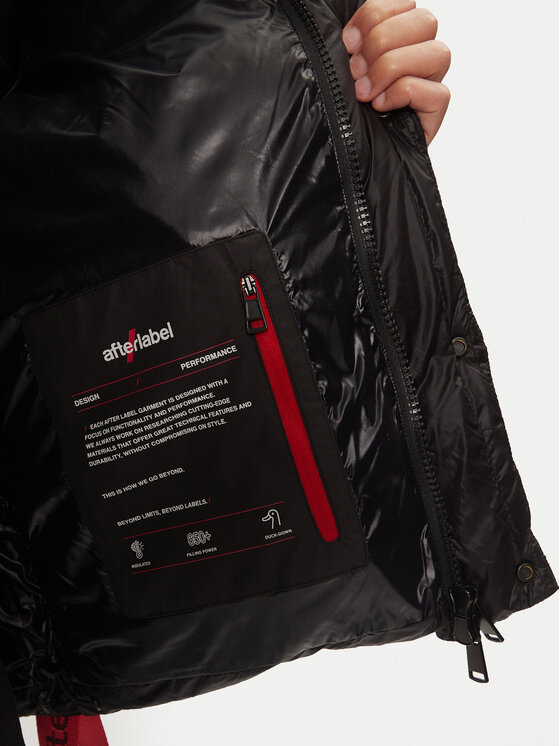 AFTER LABEL AFTER LABEL Μπουφάν πουπουλένιο Chamonix A00015 Μαύρο Regular Fit