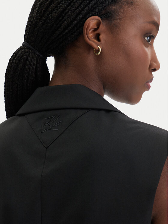 KARL LAGERFELD KARL LAGERFELD Uzvalka veste B1W14009 Melns Slim Fit