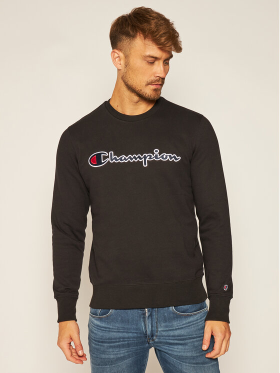 Champion Champion Світшот Script Logo 214720 Чорний Regular Fit