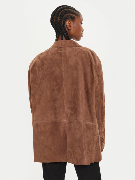 Weekend Max Mara Weekend Max Mara Usnjena jakna Oggi 2425446021 Rjava Regular Fit