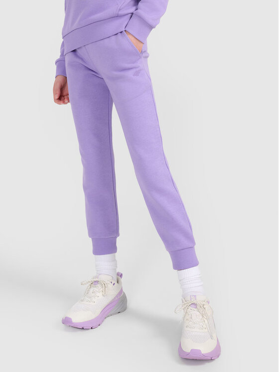 4F 4F Teplákové nohavice 4FJWSS25TTROF1099-51 Fialová Regular Fit