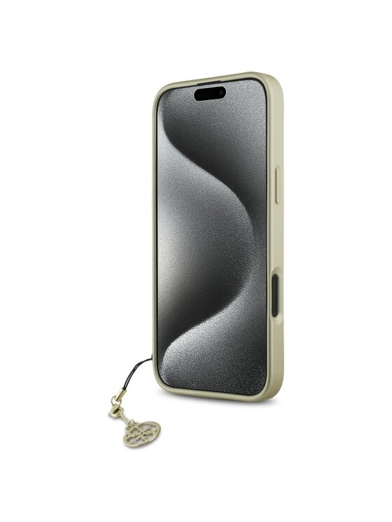 Guess Guess Etui na telefon iPhone 16 Brązowy