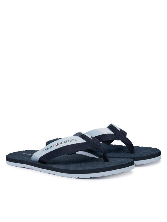 Tommy Hilfiger Tommy Hilfiger Flip flop Webbing Strap Flag Embossed FM0FM05807 Bleumarin