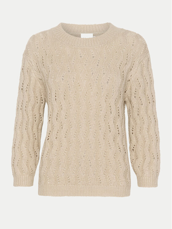Női Sweater Kaffe, Méret: L, Bézs, Lena 10508807