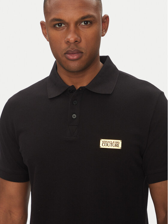 Versace Jeans Couture Versace Jeans Couture Polo majica 78GAGT08 Črna Regular Fit