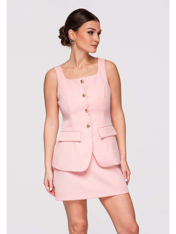 Ombre Ombre Sukienka wieczorowa LA-OM-DLR300 Różowy Slim Fit