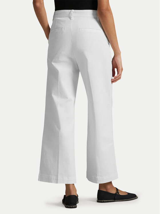 Polo Ralph Lauren Polo Ralph Lauren Pantaloni di tessuto 211873988002 Écru Wide Leg