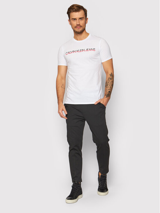 Calvin Klein Jeans T-shirt J30J318203 Bianco Regular Fit • Modivo.it