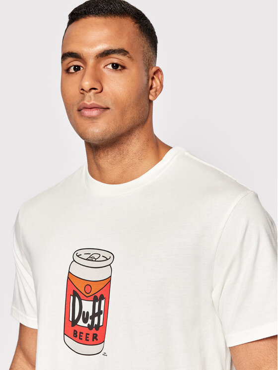 Billabong Billabong Marškinėliai SIMPSONS Duff Can C1SS77 BIP2 Balta Regular Fit