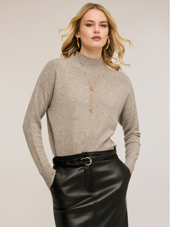Motivi Motivi Sweter M110E002109N022 Kremowy Regular Fit