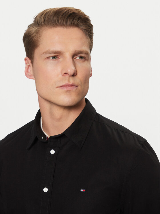 Tommy Hilfiger Tommy Hilfiger Сорочка MW0MW38137 Чорний Slim Fit
