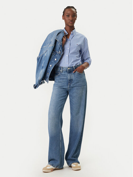 Tommy Jeans Tommy Jeans Cămașă DW0DW22211 Albastru Regular Fit